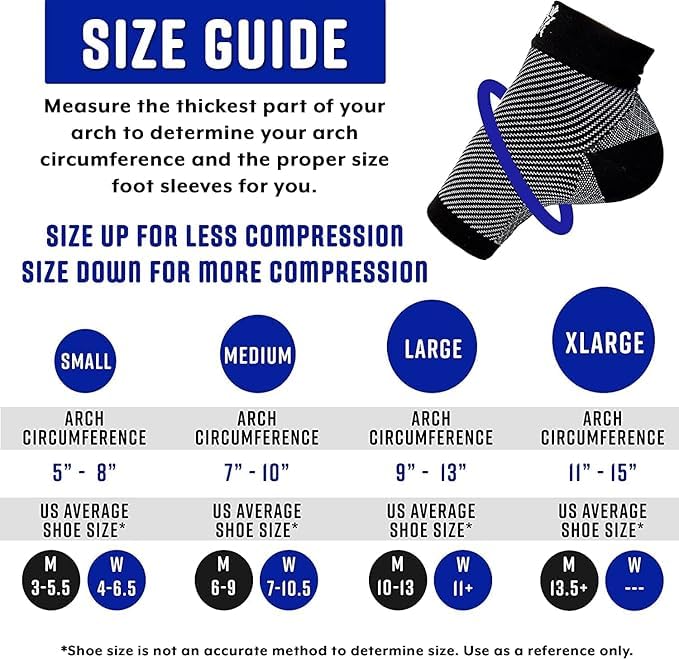 Bitly Plantar Fasciitis for Women & Men Socks Foot & Ankle Compression Sleeve, Black, XL