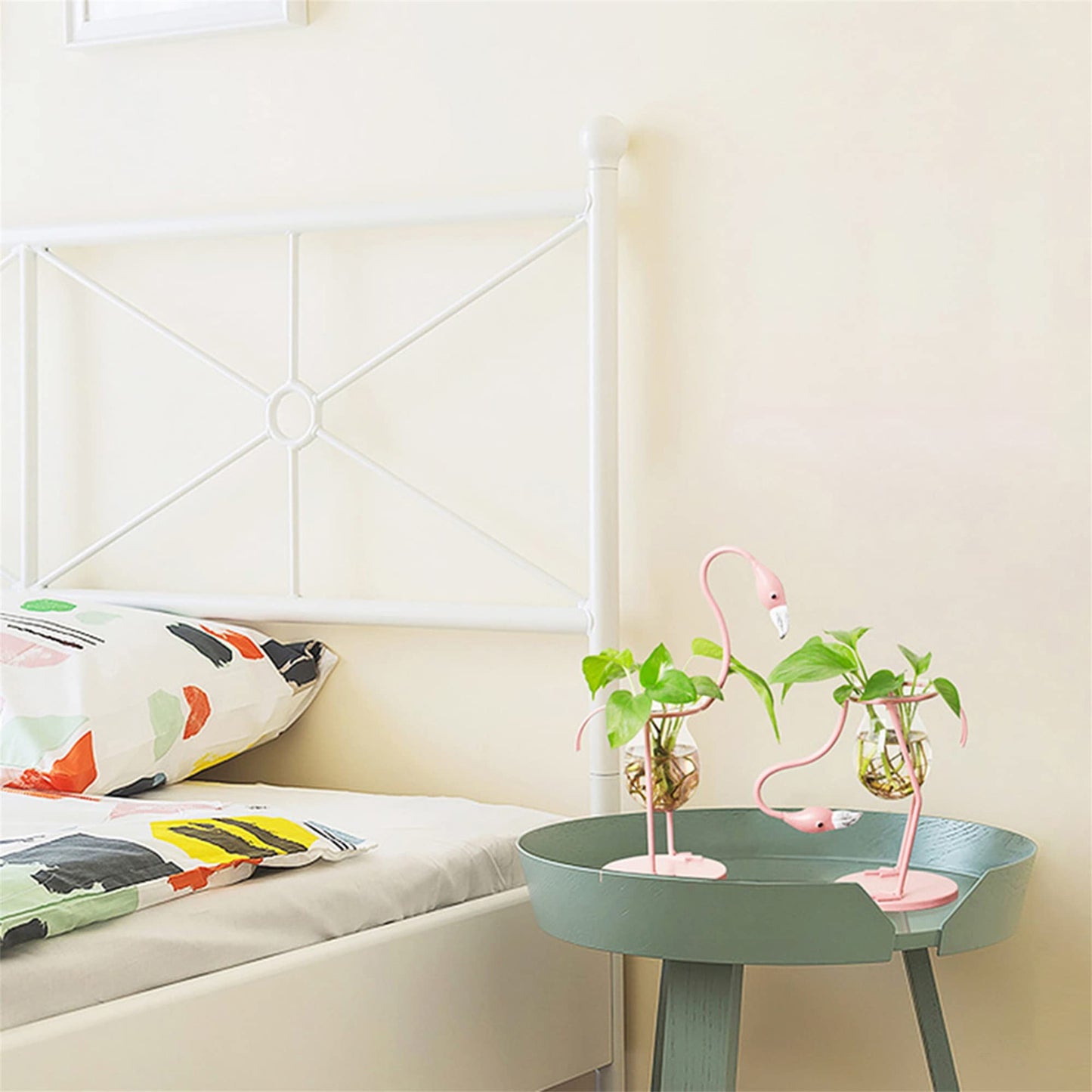 Hydroponics Vase for Plants, Pink Flamingo Hydroponics Planter Bulb Vase, Propagation Planters Glass Vase for Home Office Desk Decor (Pink, Upright)