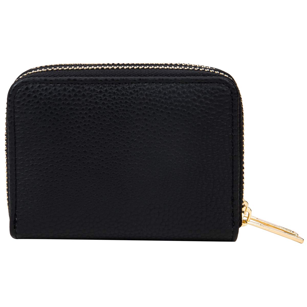 Heaye Small Women Wallets for Women Credit Card Case Wallet Holder RFID with ID Window Zipper Black