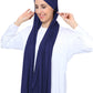 Instant Jersey Cotton Hijab Scarf for Women, Non-See Through Tieback Muslim Head Scarf