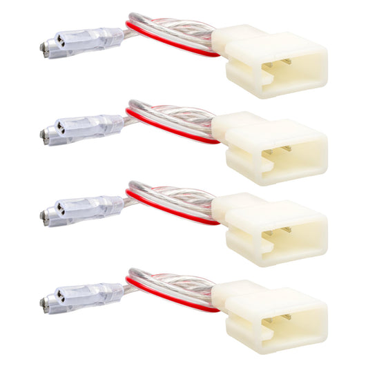 RED WOLF Car Door Speaker Wiring Harness Adapter Connector Plug Replacement for 2000-2019 Toyota Camry 4Runner Tacoma RAV4 Scion, Subaru 2012-2019, Mitsubishi 2002-2020 4PCs