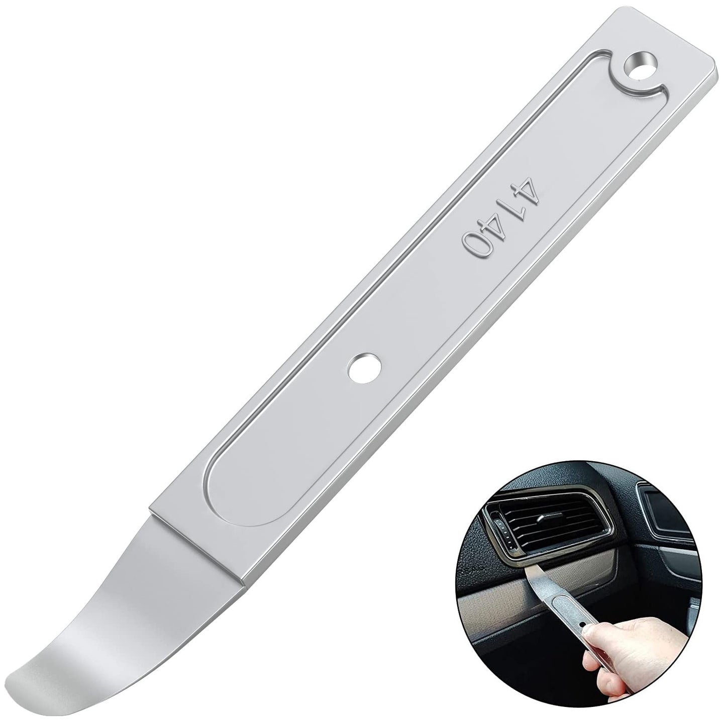 4140 Pry Tool, Pry Bar Trim Removal Tool Pry Tool, Pocket Mini Pry Bar, Door Panel Removal Tool, Removing Auto Trim Interior and Exterior Parts for Planes