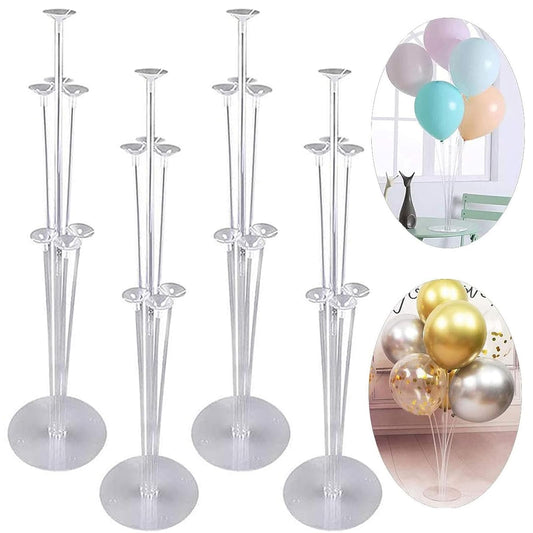 Balloon Stand Kit for Party and Wedding Decorations Celebrations 4 Sets Balloon Stands fot Table with 28 Sticks 28 Cups and 4 Bases