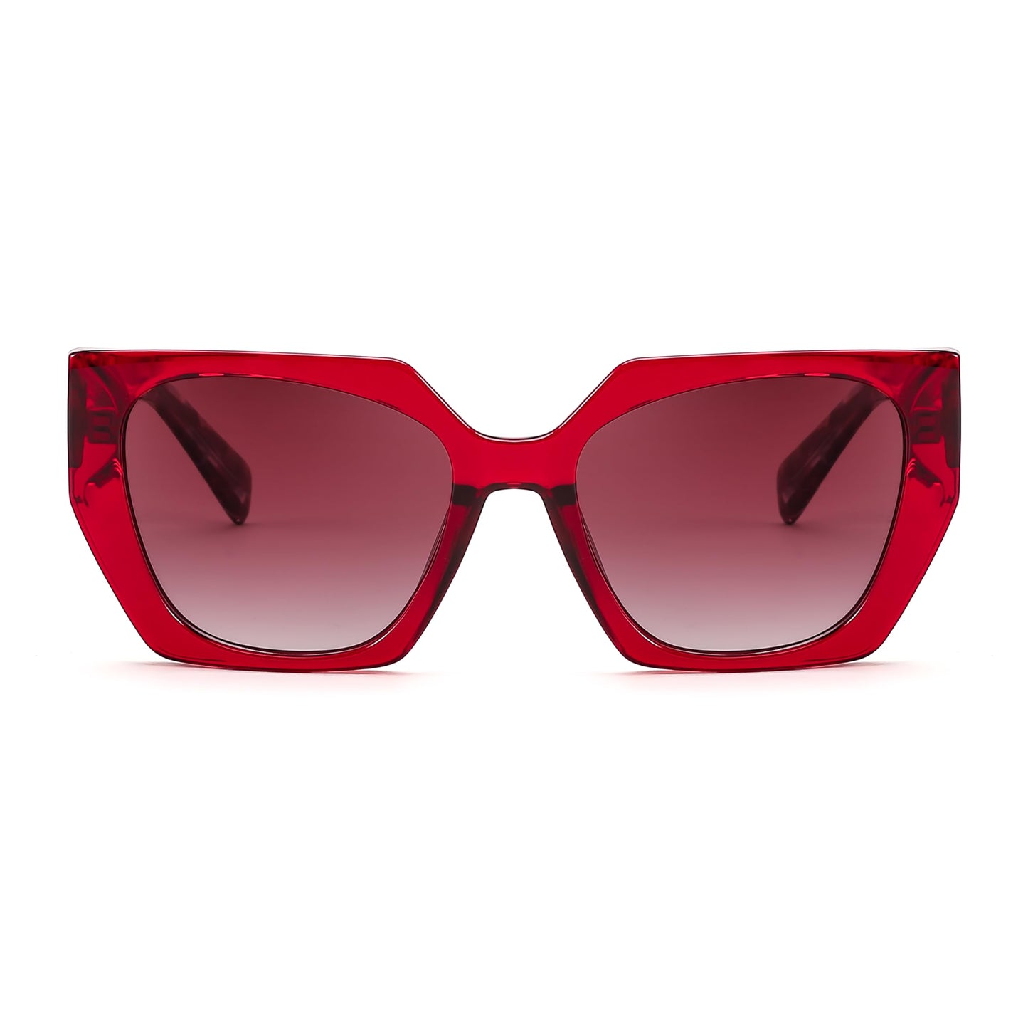 FEISEDY Trendy Polarized Sunglasses, Oversized Irregular TR Frame for Women Men, Retro Shades UV400 B0016