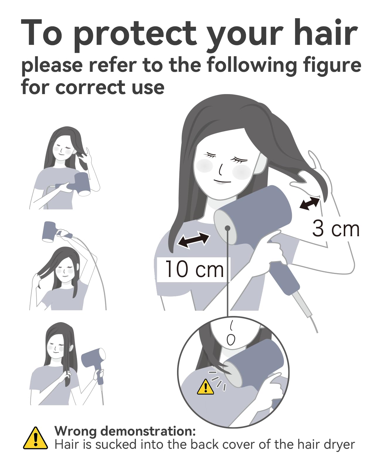 CONFU Ionic Blow Dryer 1600W, Portable Lightweight Fast Drying Negative Ion Hairdryer Blowdryer, 3 Heat Settings & Infinity Speed, with Diffuser and Concentrator Nozzle for Home & Travel