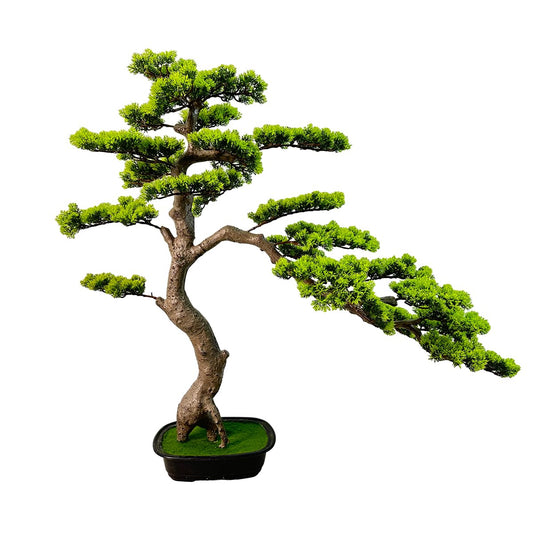 VIGGDA 3ft（43in） Artificial Bonsai Tree Juniper Faux Plants Indoor Big Fake Plants Decor with Ceramic Pots for Home Table Office Desk Bathroom Shelf Bedroom Living Room Farmhouse Decorations