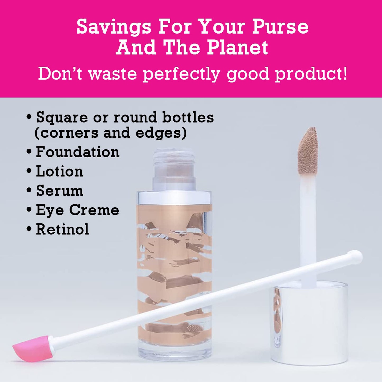 Spatty Daddy Spatula 4 Pack (6 and 12 Inch Blue/Pink) Shark Tank Mom Made Scrapes Last Drop From Makeup, Food Jars, Lotion, Beauty Makeup Product Gifts for Women, Grandma, Adult Stocking Stuffers