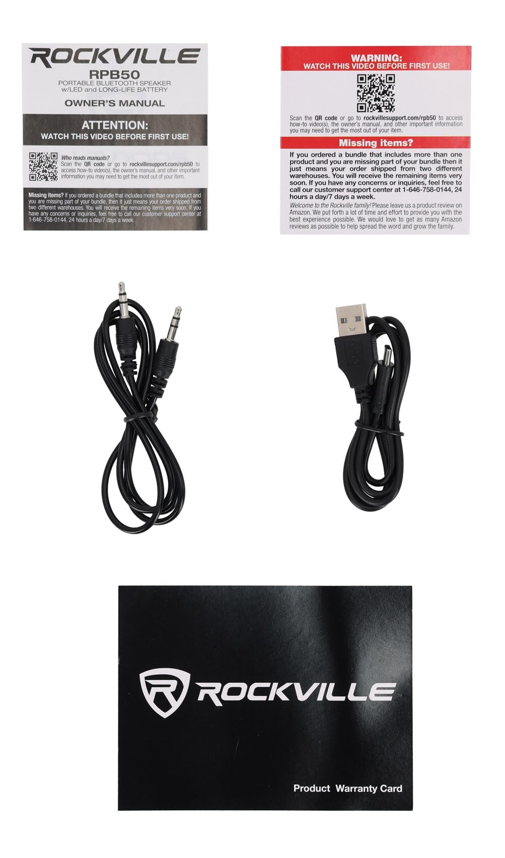 Rockville RPB50 40W Portable Bluetooth Speaker, TWS Linking, LED Lights, Long Battery, Perfect for Parties and Outdoor Adventures