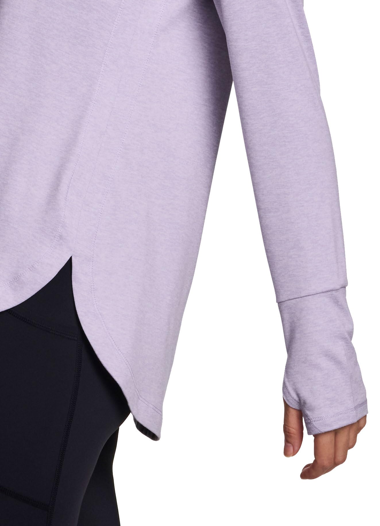 RBX Active Women's Yoga Tunic Super Soft Long Sleeve Crewneck Tee Thistle Purple Heather XS