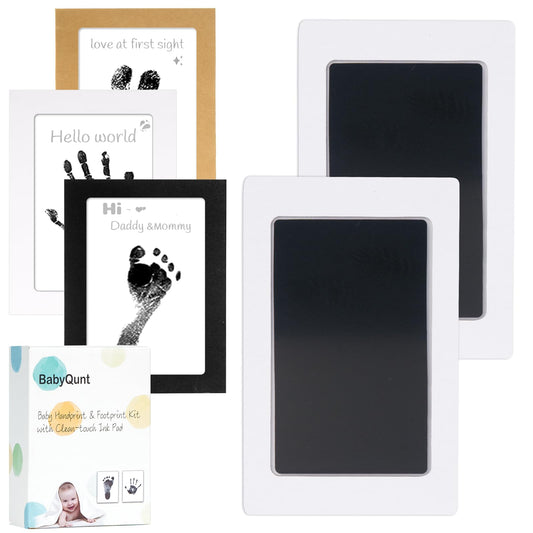 Inkless Baby Hand and Footprint Kit,Clean-Touch Ink Pad Kit,Safe No Mess Printing Infant Hand Foot Stamp,4 Pack Newborn Inkless Print Pads Best Keepsake or Gifts for Family