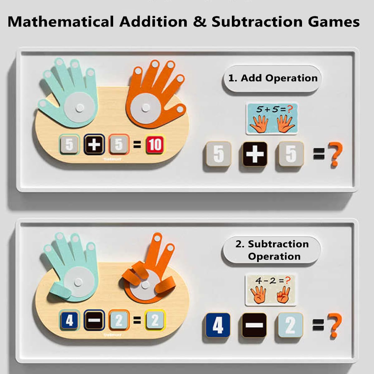 TOP BRIGHT Preschool Learning Toys for Toddlers 2-4, Educational Math Manipulatives Number Counting Blocks for Kids, Montessori Toys for 3 4 5 Year Old Finger Math Toy