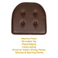 Sweet Home Collection Chair Cushion Memory Foam Pads Tufted Slip Non Skid Rubber Back U-Shaped Seat Cover, 4 Pack, Faux Leather Chocolate Brown 4 Count