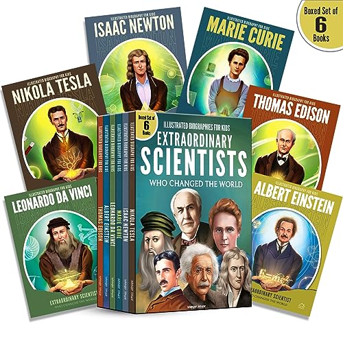 Illustrated Biography for Kids: Extraordinary Scientists who Changed the World: Set of 6 Books