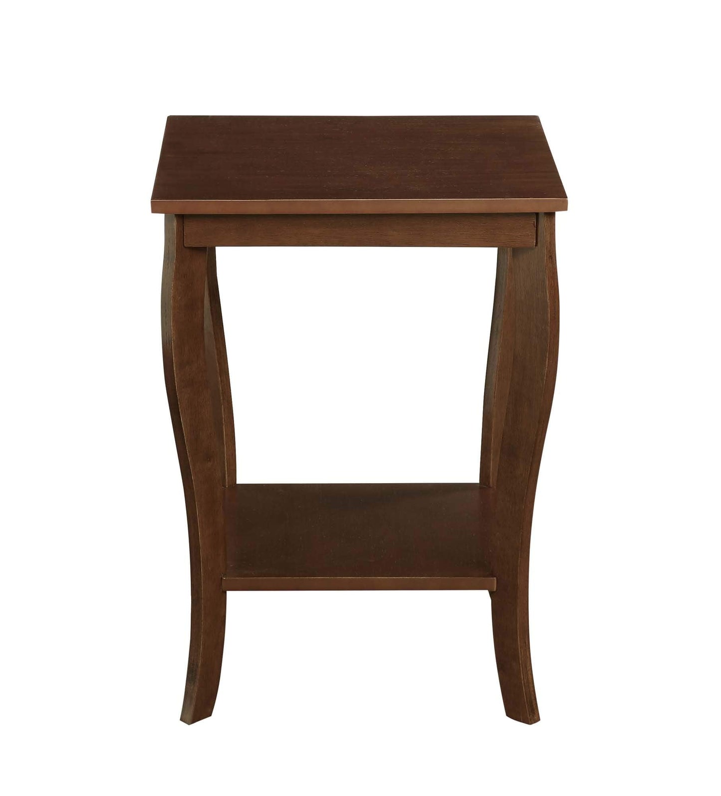 Convenience Concepts American Heritage Square End Table with Shelf, Espresso