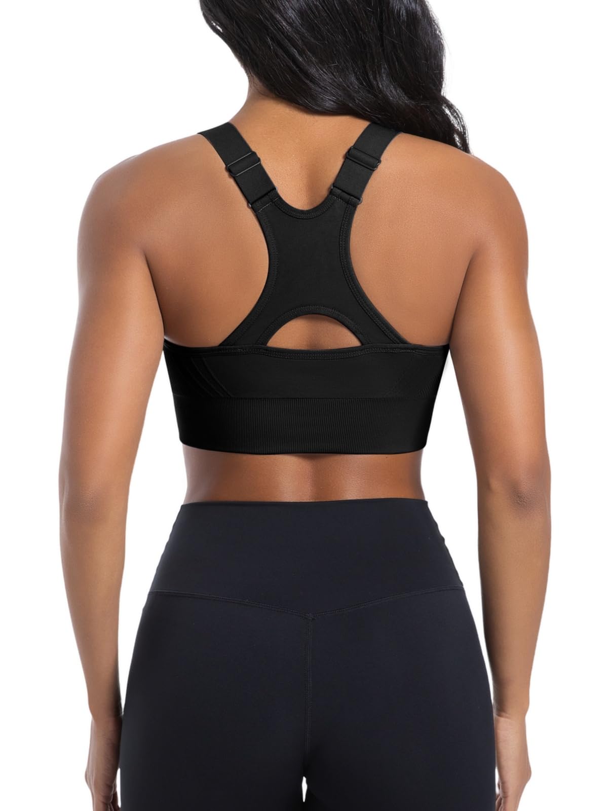 Sports Bras for Women 3 Pack High Impact Racerback Padded Adjustable Padded Sports Bra Pack Workout Bras for Women for Yoga Running Athletic Gym Fitness