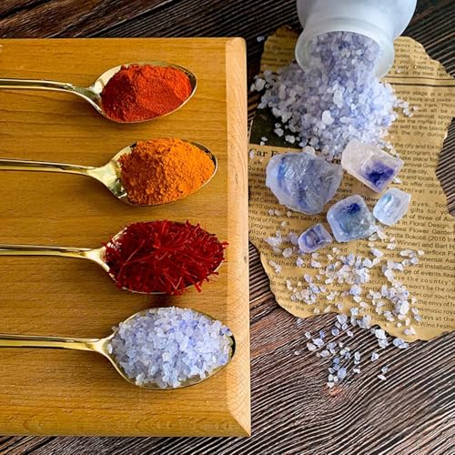 Ancient Blue Salt – Rare Mineral Treasure | High Potassium, Low Sodium, Pure & Unprocessed | Gourmet-Grade by Richure 100g (3.52 oz)