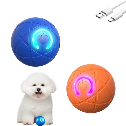 GROTOLY 2Pcs Shaking Dog Ball Toy Blue and Orange Shaky Vibrating Ball Automatic Moving Toy for Dogs