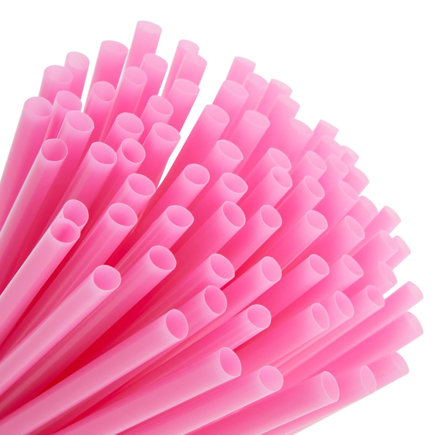 Juvale 300 Pack Pink Plastic Straws for Birthday Party, Baby Shower, Weddings and Gatherings - 10 Inches Long Fun Pink Straws Plastic for Cocktails, Coffee, Juice, Water, Iced Tea and More