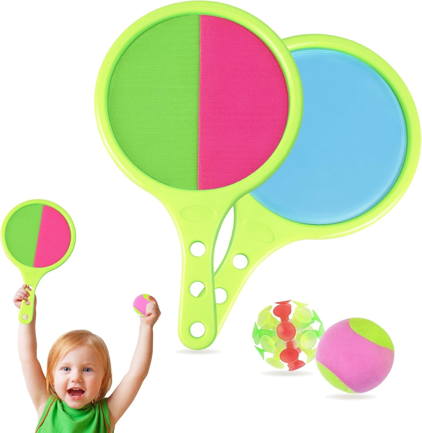 Kids Toys Toss and Catch Ball: Outdoor Games Ball and Catch for Yard Playground and Beach - Outside Activities for Kids Age 3+