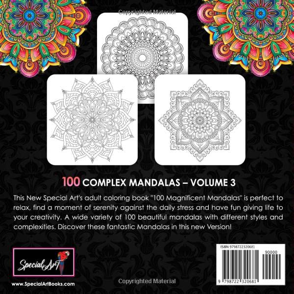 100 Magnificent Mandalas: An Adult Coloring Book with more than 100 Beautiful and Relaxing Mandalas for Stress Relief and Relaxation. (Volume 3) (Mandalas Coloring Books Collection)