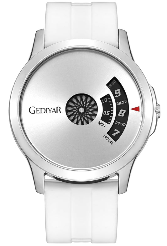 EAJOMIN Men's Watches Waterproof Cool Unique Watch Weird Funny Creative Design Fashion Quartz Analog Wrist Watches for Mens Gifts (G727 White)