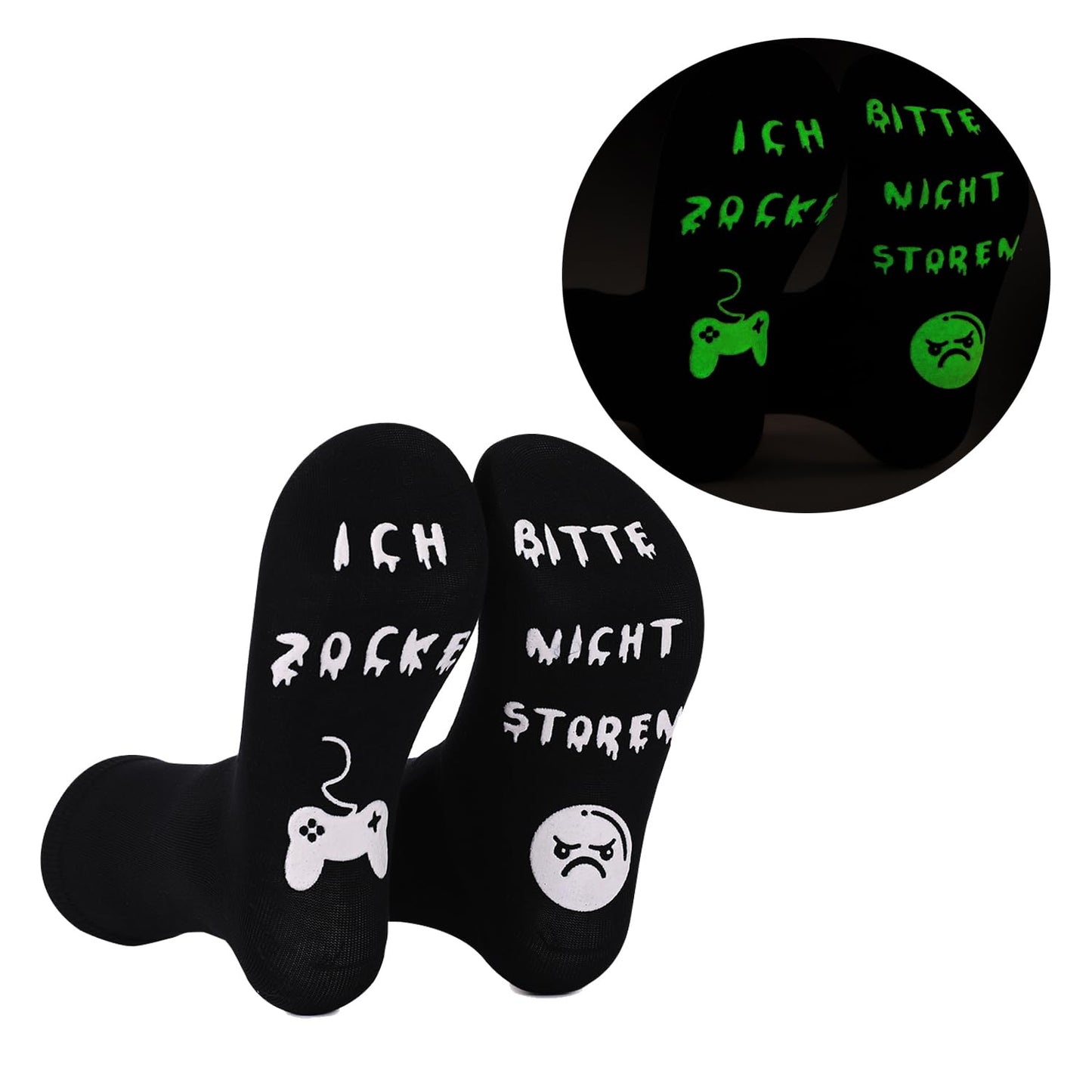 Gaming Sock, Do Not Disturb I'm Gaming,Gaming Socks for Teen Boys Gamer with Glowing, Novelty Socks for Men Dad Father Women