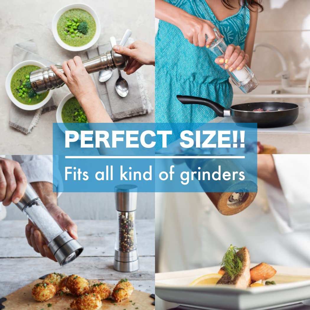 All Goods Mediterranean Sea Salt Grinder Refill – 16oz, Coarse Gourmet Rock Salt, Perfect for Cooking, Salt Grinder, Sal Marina.