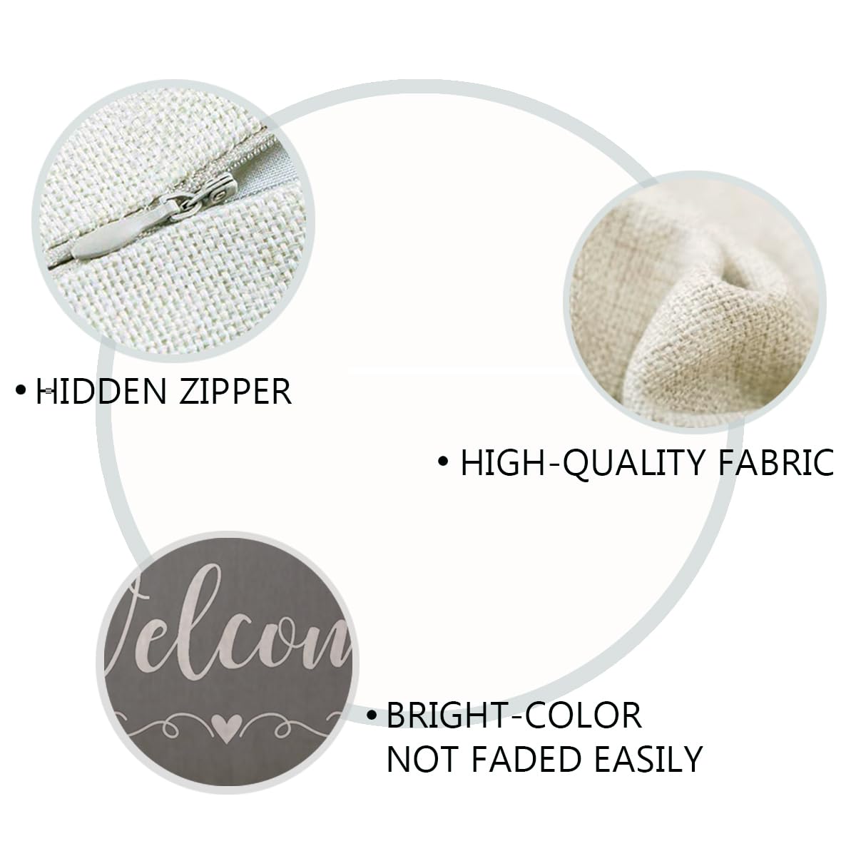 ULOVE LOVE YOURSELF 2Pack Welcome to Our Happy Place Decorative Pillowcases Home Quotes Lumber Cushion Covers 12 x 20 Inch Rustic Family Words Farmhouse Decor for Sofa/Couch/Porch (Grey)