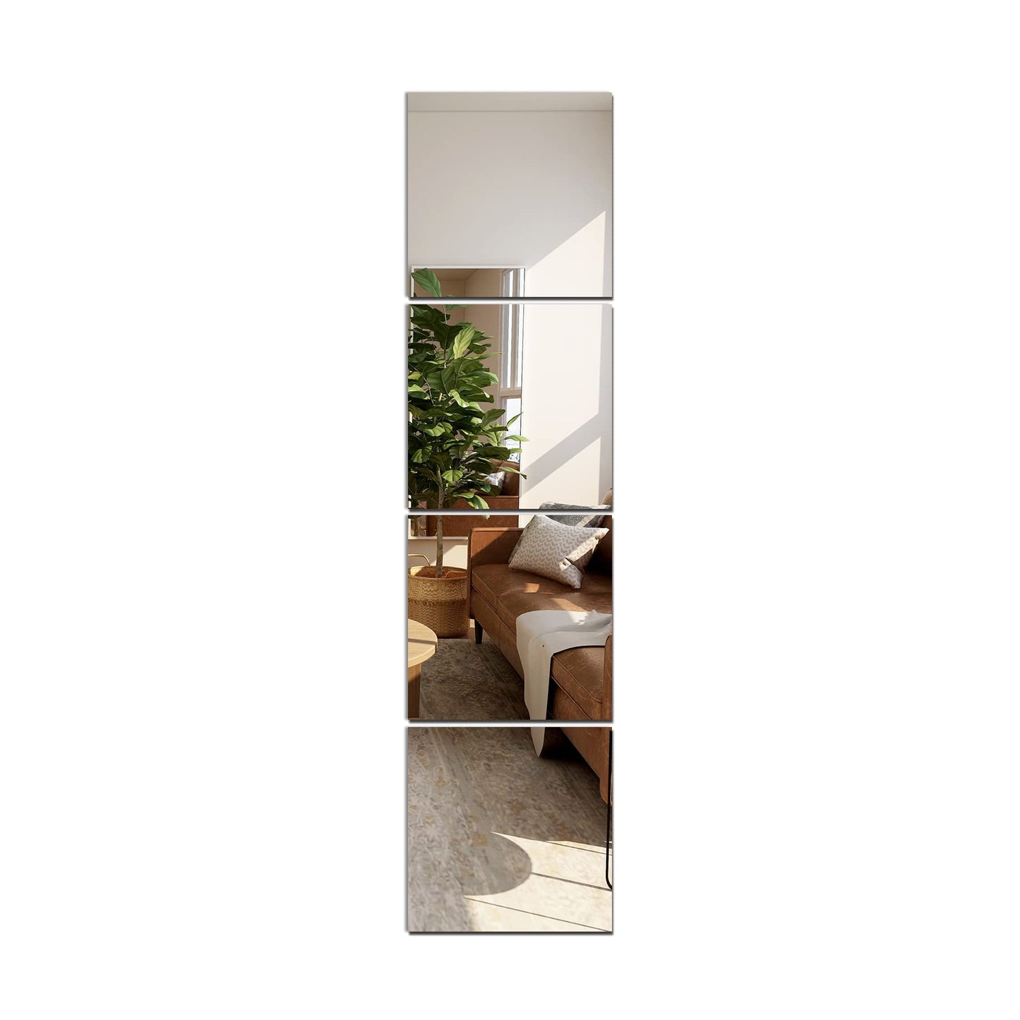 Full Length Mirror, 56" x 15" Standing Large Floor Mirror with Aluminum Frame for Bedroom, Living Room, Bathroom（Black