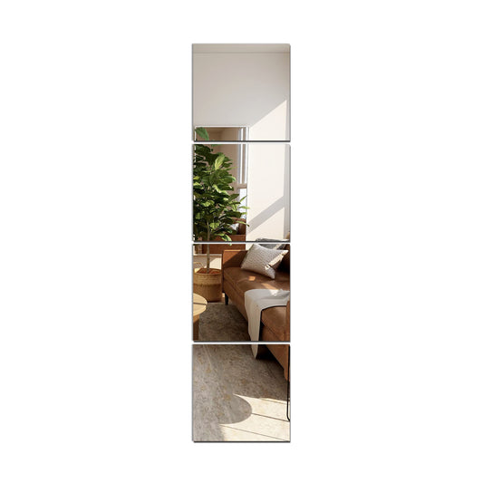 Full Length Mirror, 56" x 15" Standing Large Floor Mirror with Aluminum Frame for Bedroom, Living Room, Bathroom（Black