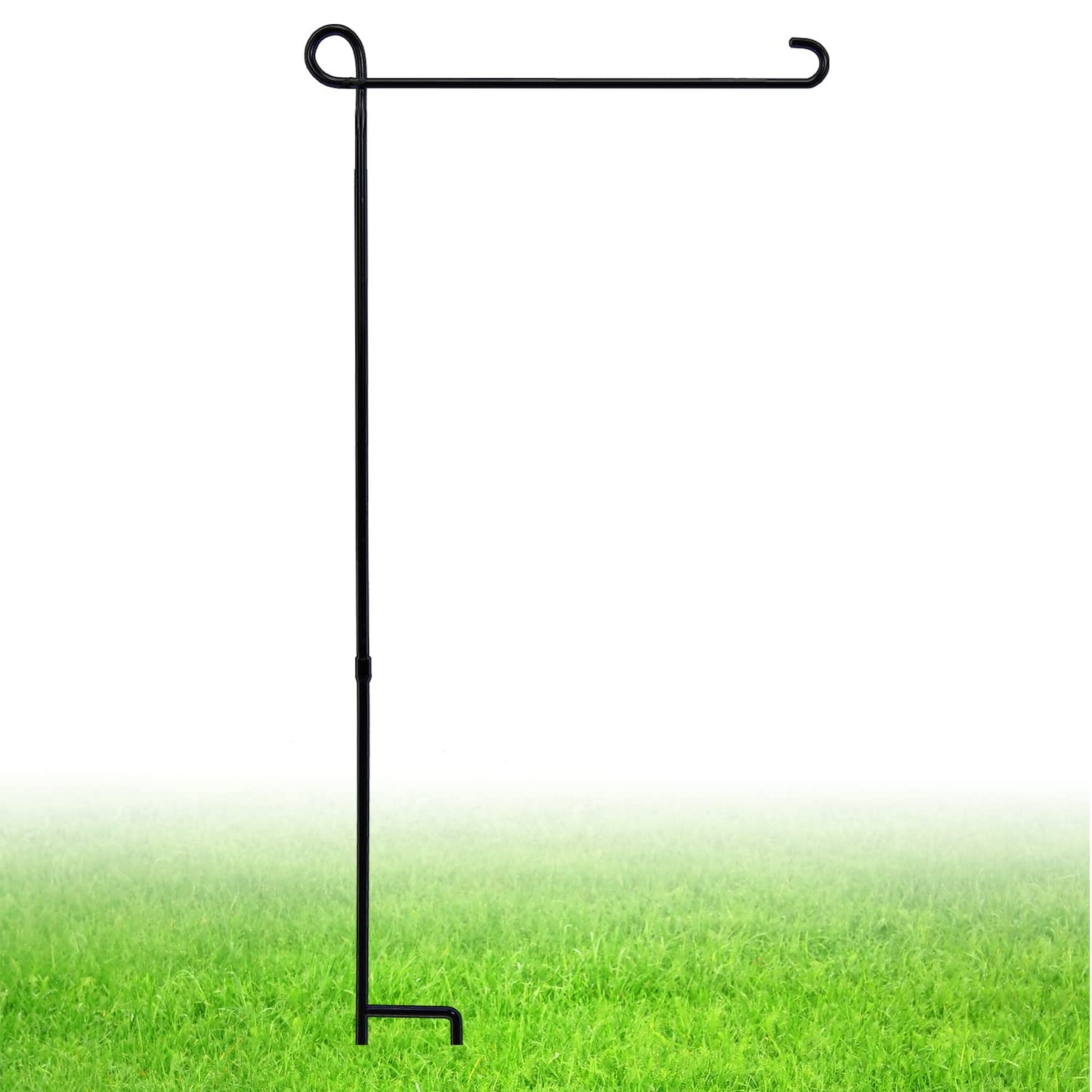 ESTTOP Garden Flag Stand, Thickened Pole Sturdy Straight Premium Metal Yard Flag Holder Weather-Proof Flagpole Seasonal Garden Flag, Christmas Garden Flag, Outdoor Decor Decoration