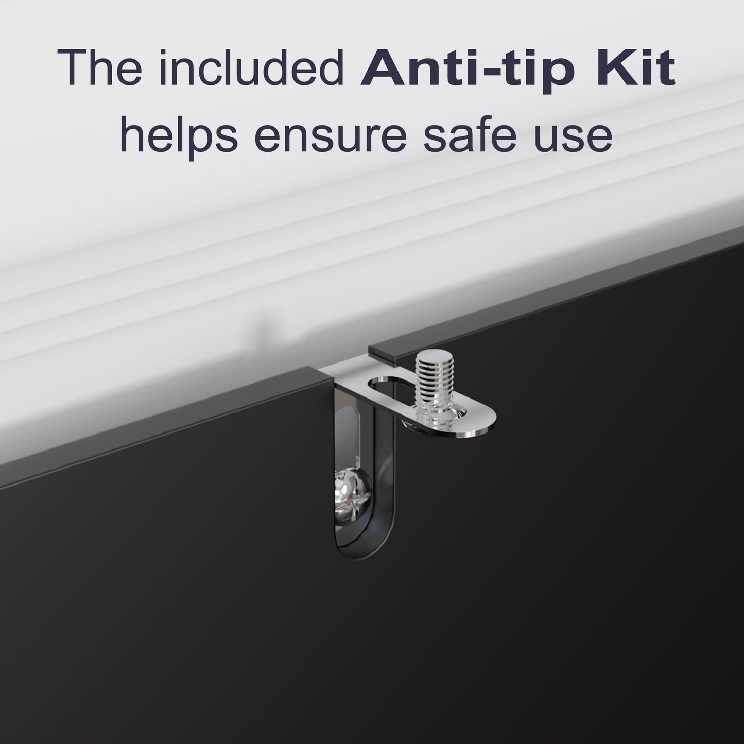 Furnify Sideboard Buffet Cabinet with Storage, 47" W Kitchen Storage Cabinet with 4 Doors, Modern Farmhouse Coffee Bar Station Wood Kitchen Table for Living Room Dining Room, Black