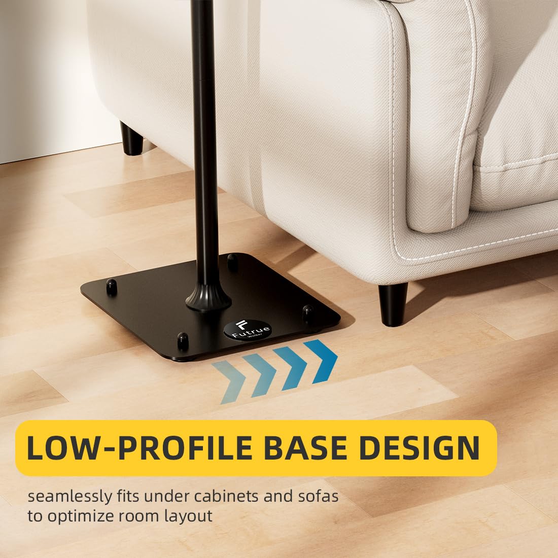 Universal Speaker Stand Pair for Surround Sound, Adjustable with Cable Management, Studio Monitor Stands 25° Tilt Angle, All-Metal Heavy Duty Holds up to 88 lbs, Bookshelf Speaker Stands