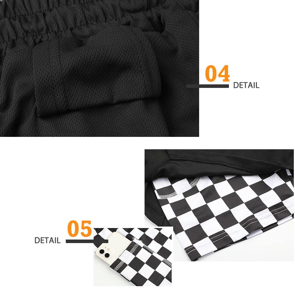 Surenow Men's Running Shorts Quick Dry Workout Gym Shorts Athletic 2-in-1 Stealth Shorts Outdoor Short for Men with Pockets