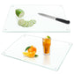 JAMBALAY Tempered Glass Cutting Boards for Kitchen, 16"x12" Clear Glass Cutting Board Set, 2Pcs Chopping Board with Rubber Non Slip Feet, Heat Resistant, Shatter Resistant, Dishwasher Safe