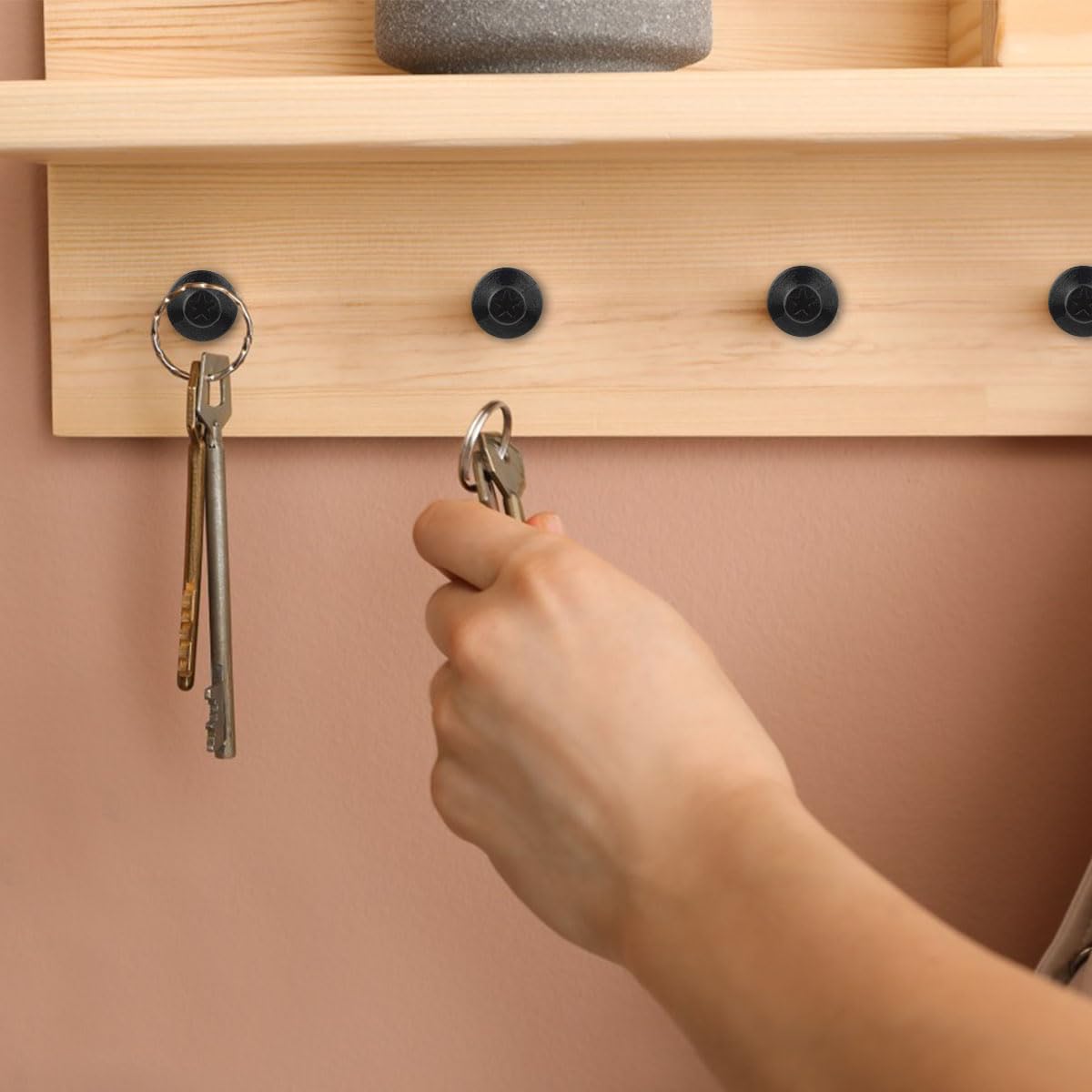 30 Pieces Double Headed Picture Hangers Nails Picture Hanging Tacks for Wall Decorative Small Nails Pins for Photo Push Pins Thumb Tack Hanging Hook Pins for Home & Office Decorations (Black)