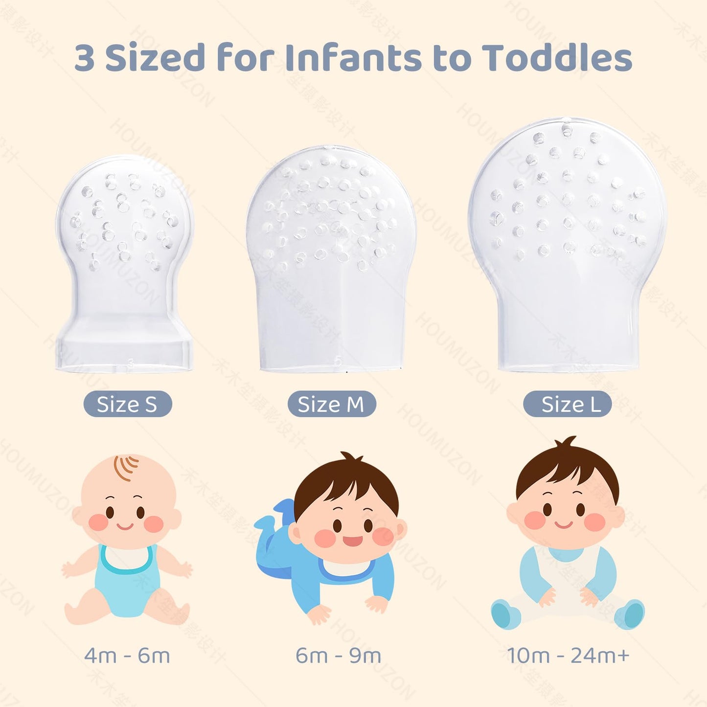 Qkie Silicone Baby Food Feeders & 1 Baby Food Freezer Tray & 2 Extra Pouches- Safe Introduction to New Foods, Frozen Milk & Puree - Ideal for Infants and Toddlers