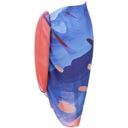 MissShorthair Womens Chiffon Beach Pareos Sarong Sheer Swimsuit Cover Ups Swimwear Bikini Wrap