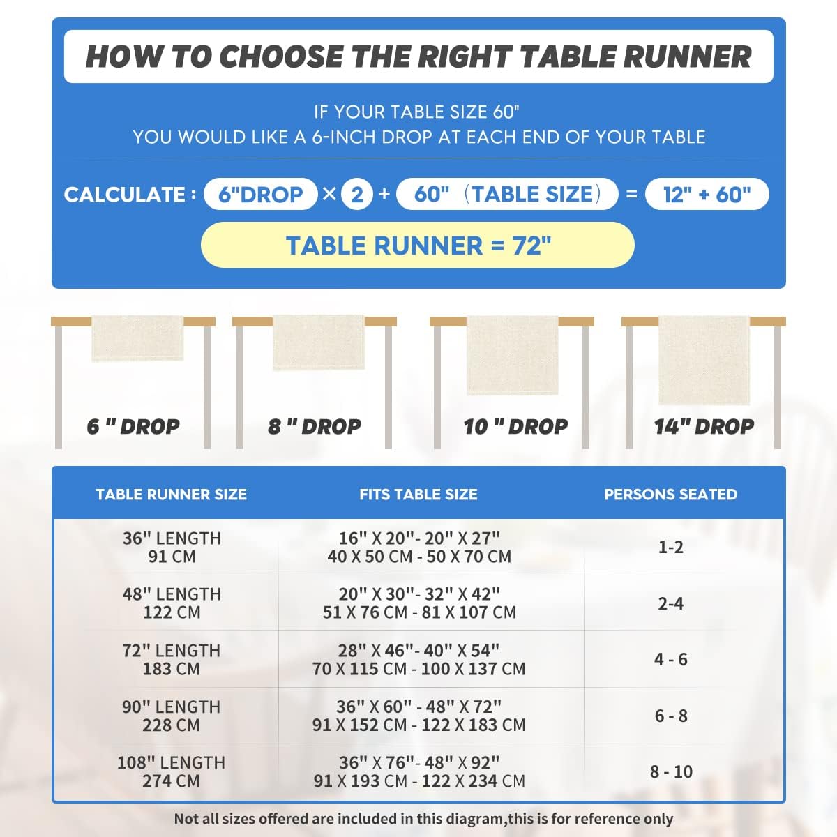 Artoid Mode Boho Bohemia Style Orange Table Runner, Country Rustic Farmhouse Magical Fall Kitchen Dining Table Decoration for Home Party Decor 13x72 Inch