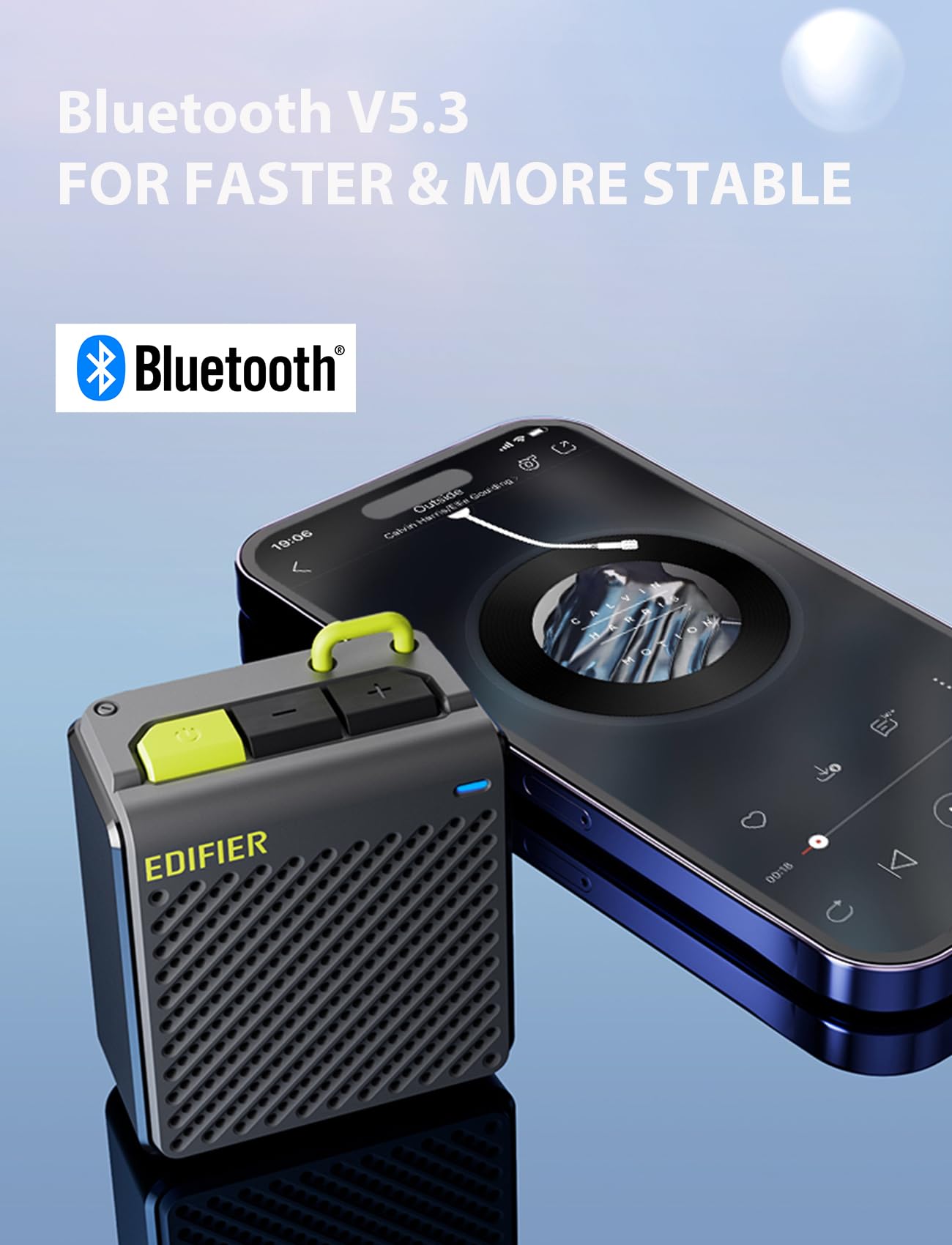 Edifier MP85 Mini Bluetooth Speaker, Portable Speakers with Bluetooth 5.3, 8-Hour Playtime, Customize EQ via App for Home, Travel, Outdoor - Black