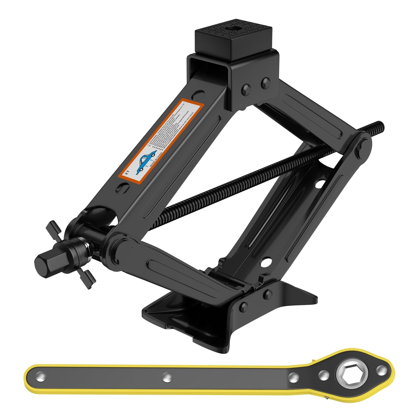 Universal Car Jack Kit Scissor Jack for Car 2 Ton Spare Tire Changing Kit,Portable Tire Jack Repair Kit with Lug Wrench,Car Lifting Jack for Auto/SUV/MPV