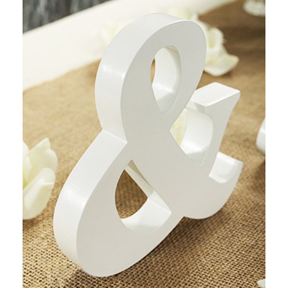 Adeeing Mr and Mrs Signs Wedding Sweetheart Table Decorations, Wooden Freestanding Letters for Photo Props, Rustic Anniversary Wedding Shower Gift (White)