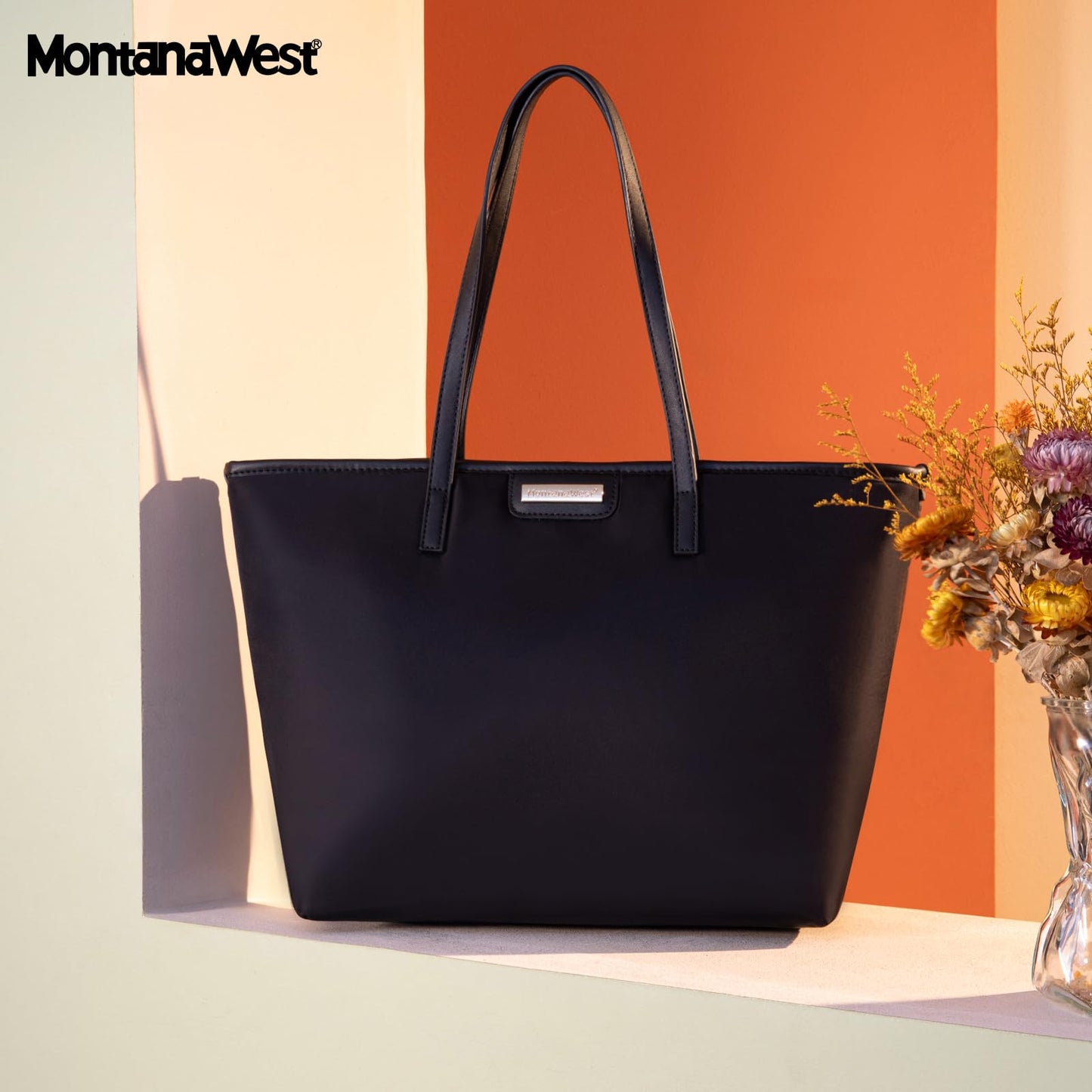 Montana West Nylon Women Tote Handbags Waterproof Shoulder Purses for Women MWC-230ABK