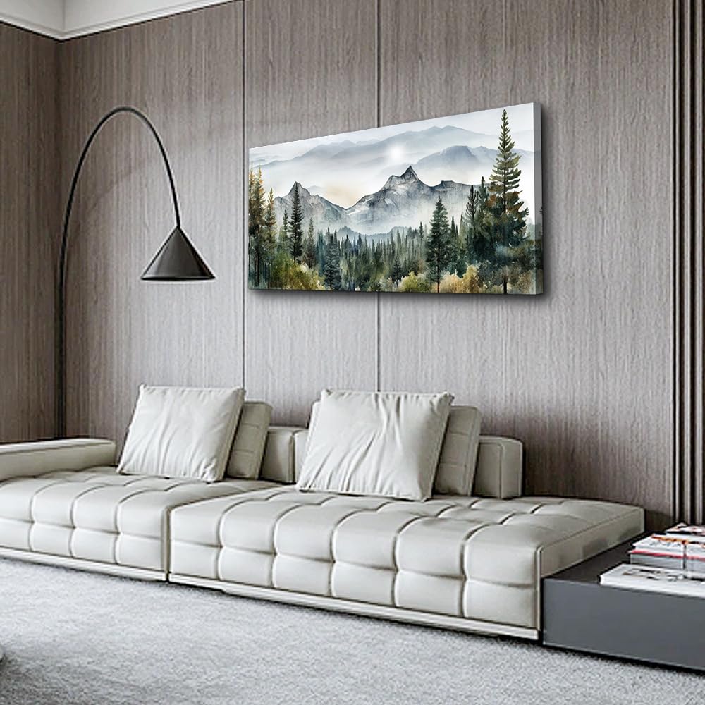 Wapluam Abstract Mountain Landscape Wall Painting Canvas Wall Art For Living Room Bedroom Wall Decor Modern Home Decor Office Wall Decorations Stretched And Framed Pictures Ready To Hang ArtWorks