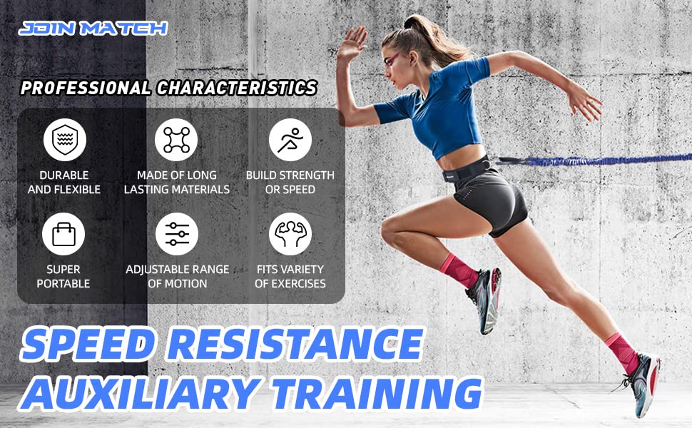 Workout Suspension Resistance Trainer System, Exercise Explosive Force Bounce Physical, Training Resistance Rope Improve Speed，Stamina, Mobility, Strength and Help You Build Muscle.