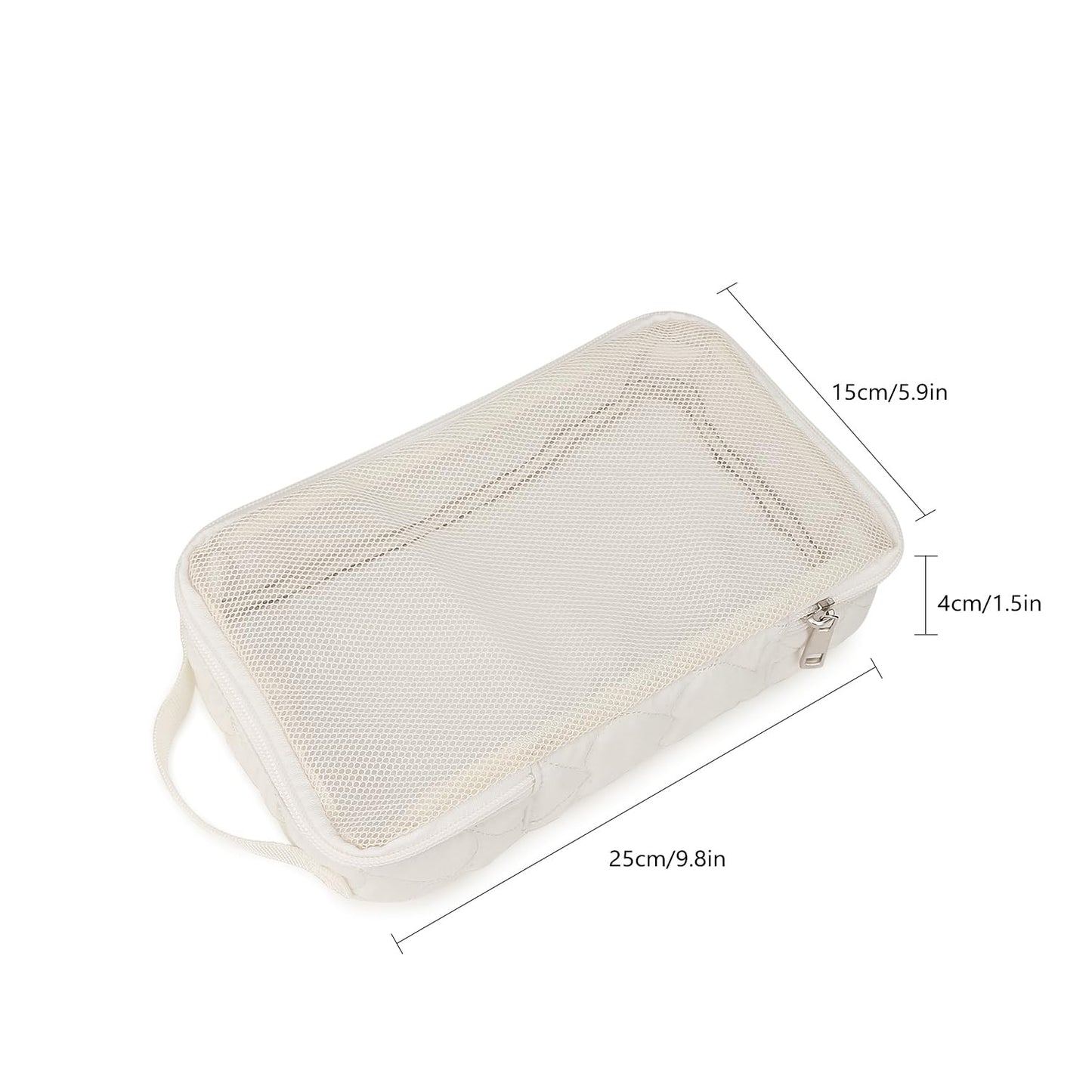 MOMIGO Baby Diaper Bag Organizer Pouches - 2 Pack Waterproof Pod Hanging Diaper Bag Mesh Bag Reusable, Washable or Baby Cloth Diapers (White)