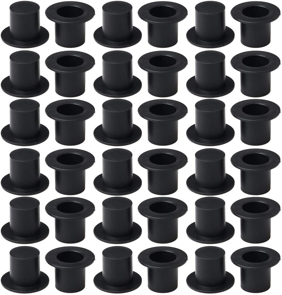 Pengxiaomei Mini Black Top Hats, 50Pcs Plastic Miniature Top Hats for Art and Crafts DIY Supplies