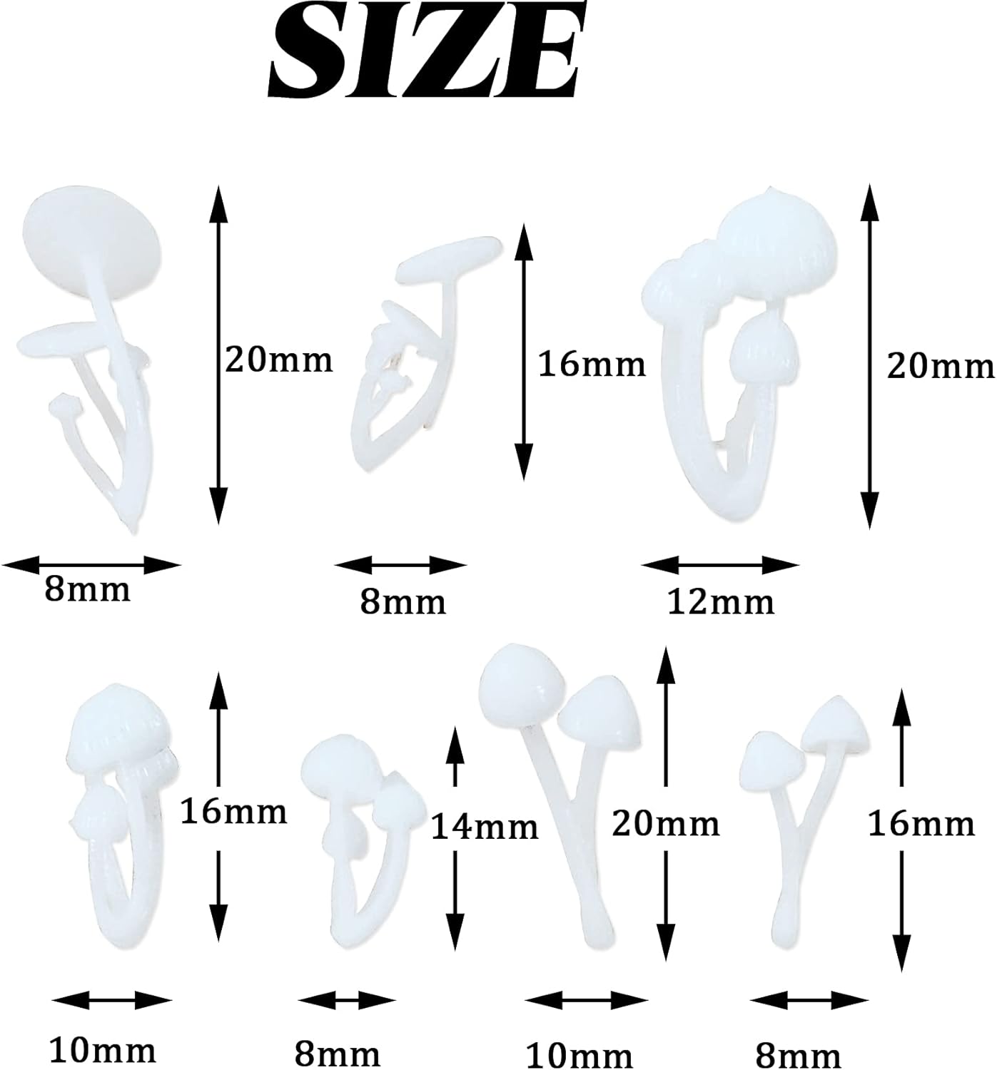21PCS Plastic Handmade Mini Mushrooms, Resin Jewelry Making Supplies, DIY Craft Resin Filling Micro Landscape Small Mushroom