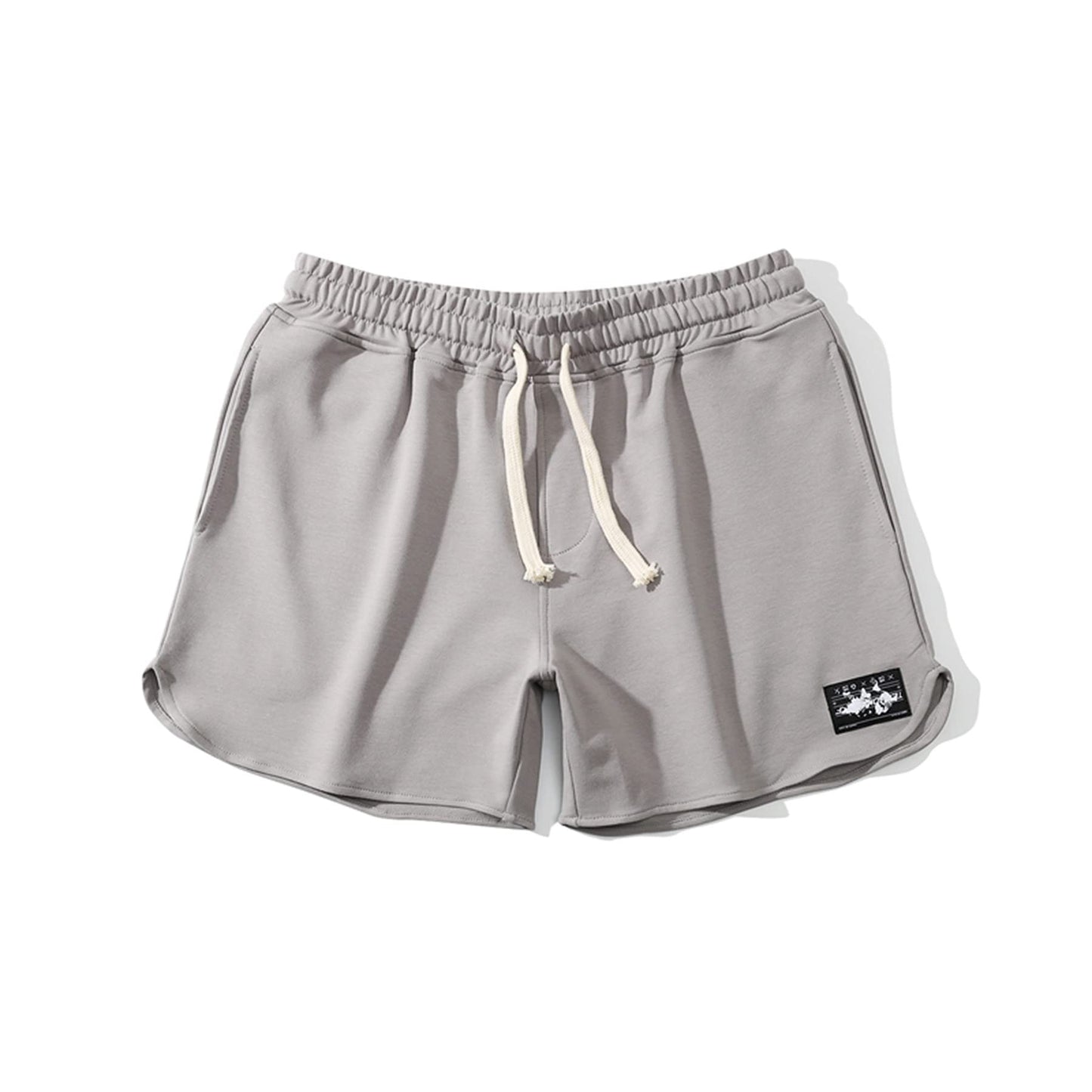 AIMPACT Athletic Shorts for Men 5 Inch Inseam Running Shorts Cotton with Pockets (Gray L)