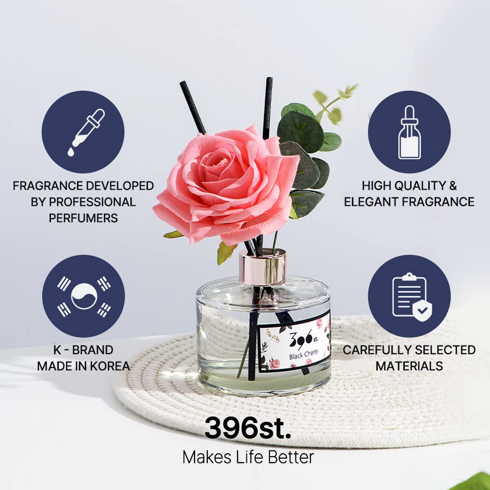 396 st. Rose Flower Reed Diffuser, Red Rose(Also Known as Rose Perfume), 200ml(6.7oz) / Reed Diffuser Sets, Scentsy Home Fragrance, Scented Oils, Home & Bathroom Décor